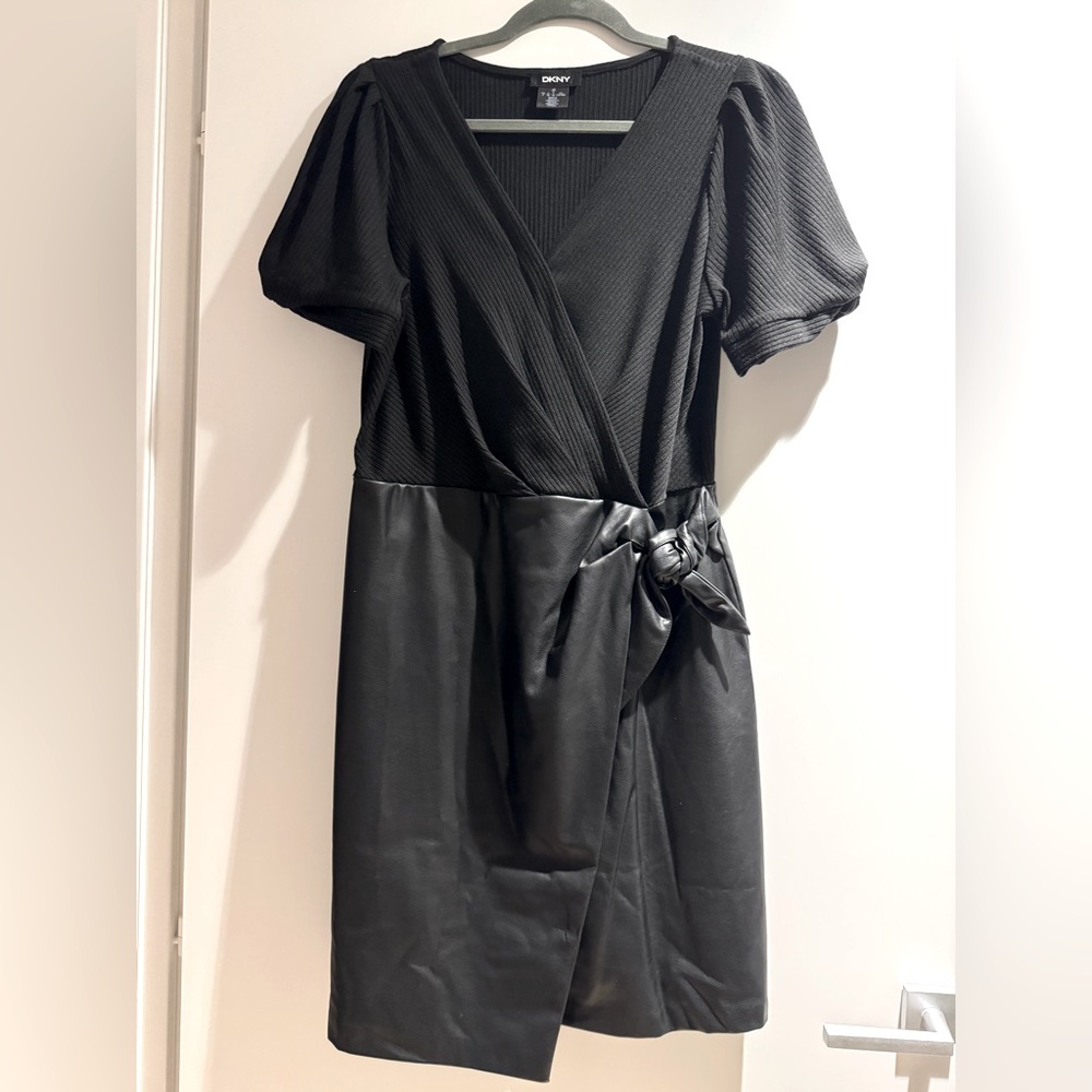 DKNY faux wrap dress